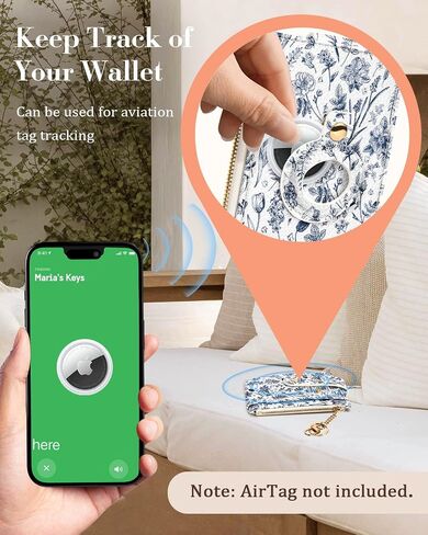 Cute Card Wallet Women with AirTag Holder - Sun Moon Small Wallets with Keychain RFID Credit Cardholder Air Tag Aesthetic Fashion Design Coin Purse for Female Ladies Teen Girls in Saudi Arabia