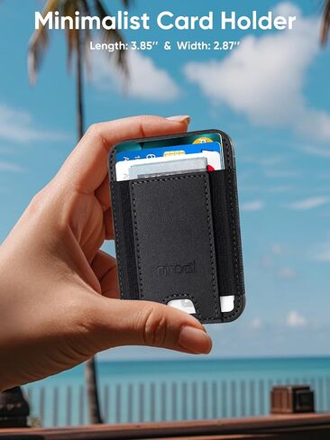 Miroddi Credit Card Holder, Premium Leather Small Wallet for Women, RFID Blocking Slim Card Wallet for Women Men, Minimalist Business Credit Card Wallet with Money Pocket, Holds Up to 14 Cards, Black in Saudi Arabia