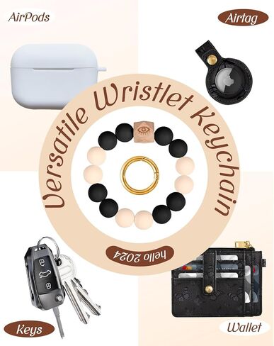 محفظة على شكل سلسلة مفاتيح للنساء مع حامل AirTag - محافظ لطيفة لحمل بطاقات الائتمان وحامل بطاقات RFID صغيرة الحجم in Kuwait
