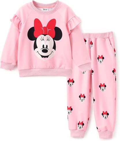 Disney Frozen Toddler Girl Outfits Long Sleeve Shirt and Pocket Pant Clothing Sets Fall Casual Pullover Dailywear in Kuwait