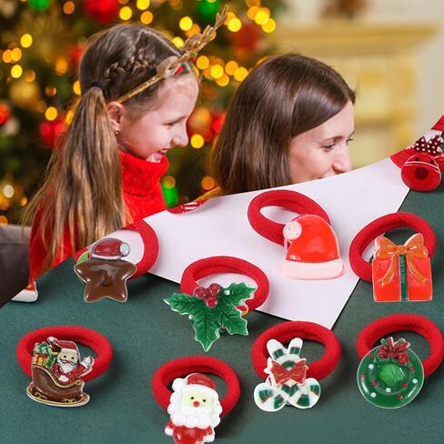 100PCS Christmas Flatback Charms, Mini Christmas Craft Resin Decoration Xmas Santa Snowman Tree Bell Ornaments for DIY Crafts Jewelry Cell Phone Case Scrapbooking in Saudi Arabia