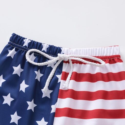 4th Of July Boys American Flag Button Up Baseball Jersey Shirt Shorts Set for 2-14 Years Kids Independence Day Outfit in Saudi Arabia