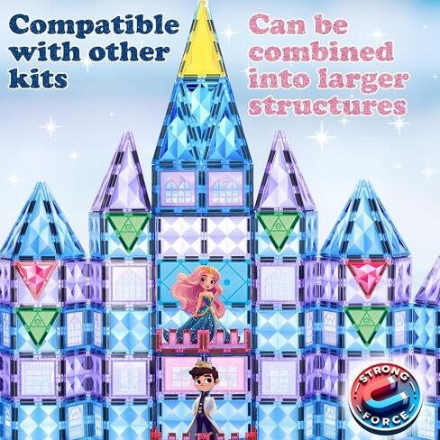 Unicorn Toys for Girls Age 4-6 - Unicorn Magnetic Tiles Frozen Toys for Girls Age 4-7 - 3 Year Old Girl Gifts 5 Year Old Girl Gift 4 Year Old Girl Birthday Gifts Magnet Building Blocks Age 3 4 5 6 7 8 in Saudi Arabia