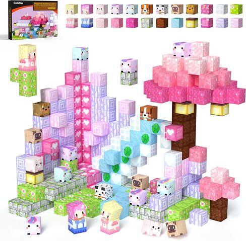 GobiDex Magnetic Blocks Kid Building Toys for 3+ Years Old Girls, STEM Sensory Gifts for Princess, Kids Magnets Build MagWonder World Game for Toddler in Saudi Arabia