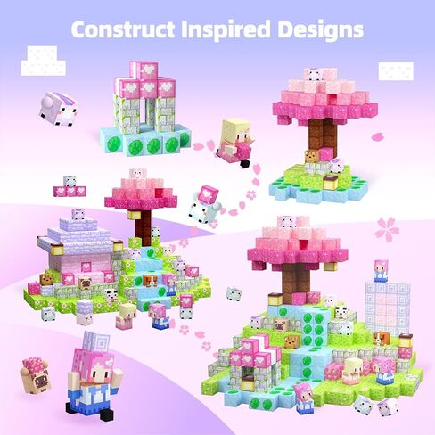 GobiDex Magnetic Blocks Kid Building Toys for 3+ Years Old Girls, STEM Sensory Gifts for Princess, Kids Magnets Build MagWonder World Game for Toddler in Saudi Arabia