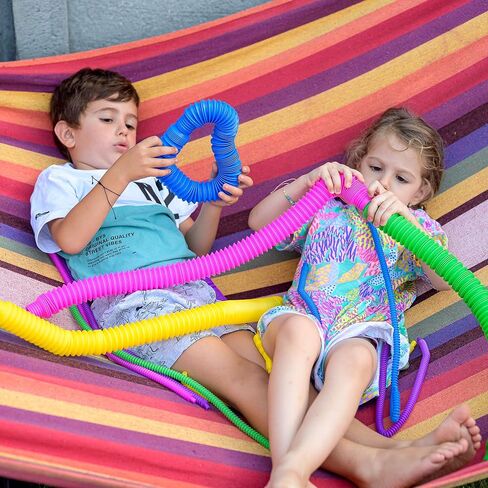 nutty toys Pop Tubes - Sensory Toys - Endless Creativity & Fun for Kids and Toddlers |8 Pack Large| - Connect & Pop! Top ADHD Autism Fidget 2025, Best Boy & Girl Easter Gift Idea in Saudi Arabia