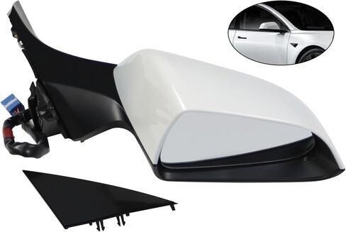 Compatible with 2017 2018 2019 2020 2022 2023 Model 3 White Rearview Mirror Assembly Right/Left 51167177128 (Right) in Saudi Arabia