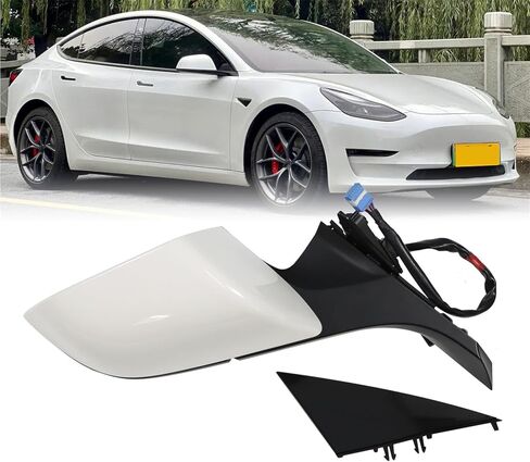 Compatible with 2017 2018 2019 2020 2022 2023 Model 3 White Rearview Mirror Assembly Right/Left 51167177128 (Right) in Saudi Arabia