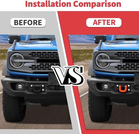 Jimen for Bronco Tow Hook Covers, 2PCS Front Bumper Tow Hook Protector Fit for Ford Bronco 2021-2024 (Orange) in Saudi Arabia