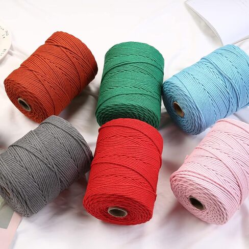 حبل GOHOHOF Macrame مقاس 4 مم × 547 ياردة من القطن الطبيعي من Macrame حبل ملون من القطن الناعم لوازم Macrame حبل حرفي من خيوط Macrame لشماعة النباتات وشماعات الحائط Dreamcatcher (بيج) in Saudi Arabia