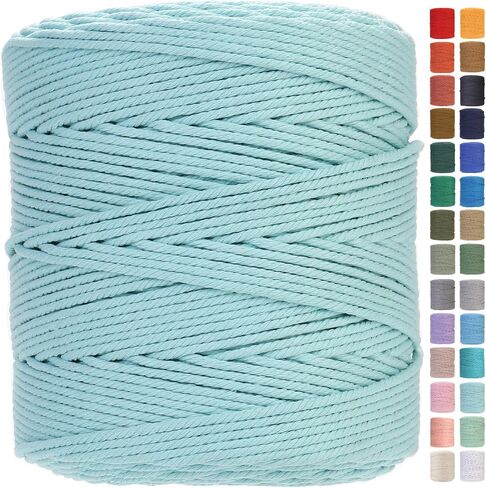 حبل GOHOHOF Macrame مقاس 4 مم × 547 ياردة من القطن الطبيعي من Macrame حبل ملون من القطن الناعم لوازم Macrame حبل حرفي من خيوط Macrame لشماعة النباتات وشماعات الحائط Dreamcatcher (بيج) in Saudi Arabia