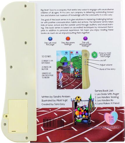Leo Starts a Conversation - Interactive Sound Books for Kids (Behavior Series), Hardcover Childrens Books on Social Skills & Emotional Regulation by Big Heart Toys in Saudi Arabia