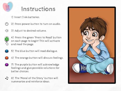 Leo Starts a Conversation - Interactive Sound Books for Kids (Behavior Series), Hardcover Childrens Books on Social Skills & Emotional Regulation by Big Heart Toys in Saudi Arabia