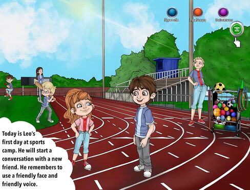 Leo Starts a Conversation - Interactive Sound Books for Kids (Behavior Series), Hardcover Childrens Books on Social Skills & Emotional Regulation by Big Heart Toys in Saudi Arabia