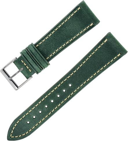 Oil Wax Leather Watch Bands - Badalassi Carlo Oiled Stitch Full Grain Leather from Italy- Quick-Release Spring Bars- 20mm,22mm,24mm-For Men & Women in Saudi Arabia