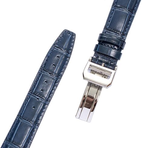 Crocodile Leather Strap For IWC Big Pilot Watches, Croco Watch Band With Deployment Clasp For IWC Schaffhausen Pilot Watches in Saudi Arabia