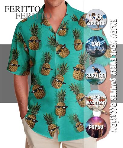 Funny Hawaiian Shirts for Men and Women: Beach-Ready Summer Styles with Short Sleeve Button-Down and Playful Patterns in Saudi Arabia