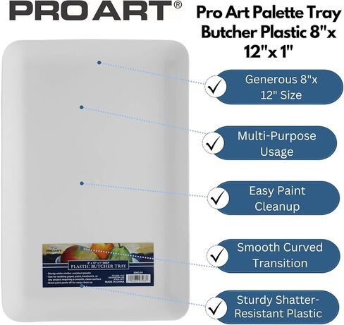 Pro Art Artist Mixing Palette, 8-inch x 12-inch, White in Kuwait