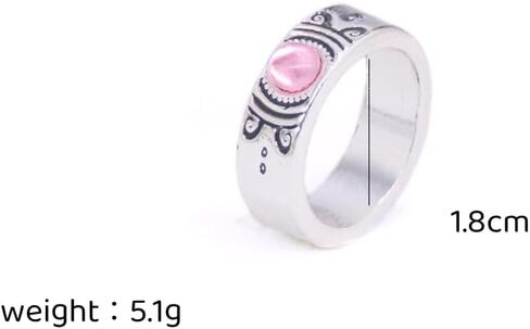 Kaname Soul Gem Core pink Necklaces set for Anime Cosplay Props Accessories festival holiday with 5 Unique Tail Rings for Every Character! in Saudi Arabia
