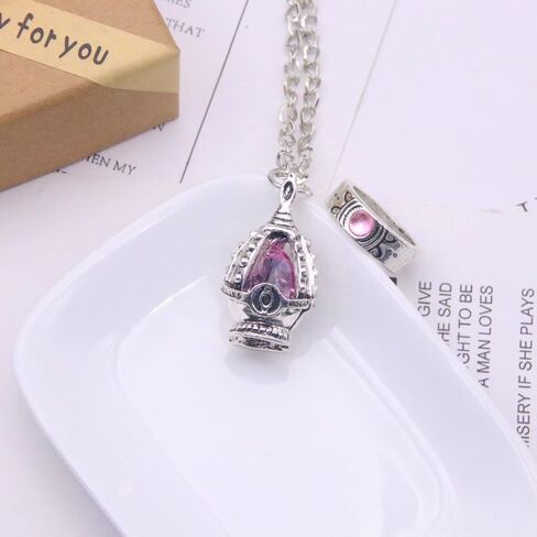 Kaname Soul Gem Core pink Necklaces set for Anime Cosplay Props Accessories festival holiday with 5 Unique Tail Rings for Every Character! in Saudi Arabia