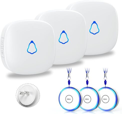 Caregiver Pager Call Button, Wearable Alert Button for Monitoring Elderly Assistance Products, Emergency Panic Button Nurse Calling for Seniors Patients Disabled Care, Waterproof in Saudi Arabia
