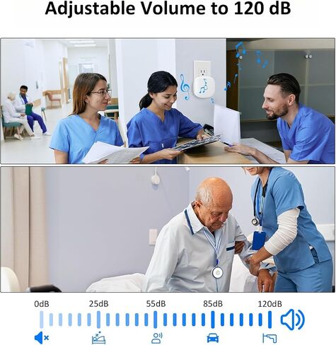 Caregiver Pager Call Button, Wearable Alert Button for Monitoring Elderly Assistance Products, Emergency Panic Button Nurse Calling for Seniors Patients Disabled Care, Waterproof in Saudi Arabia