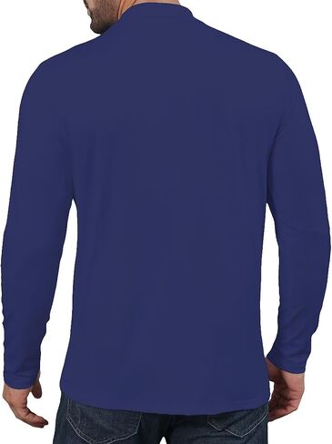 تي شيرت رجالي من Uni Clau بياقة مدورة وأكمام طويلة، بلوفر كاجوال، ملابس داخلية حرارية، ملابس داخلية ضيقة، عضلات ناعمة in Kuwait