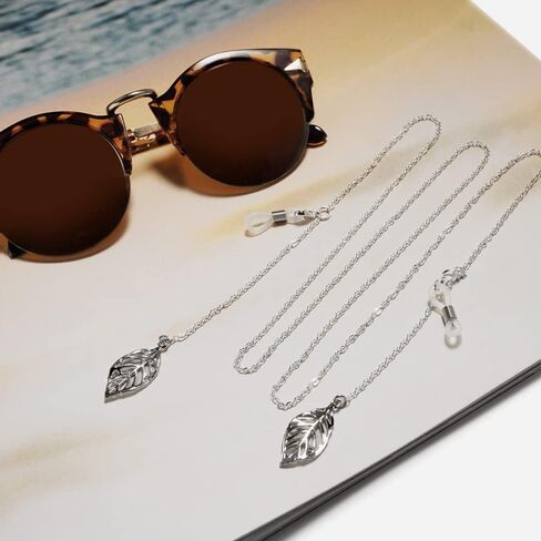 DNLKWGO Eyewear Retainer Chain Sunglasses Chain Neck Cord Decorated With Leaves Eyeglass Chains for Women in Saudi Arabia