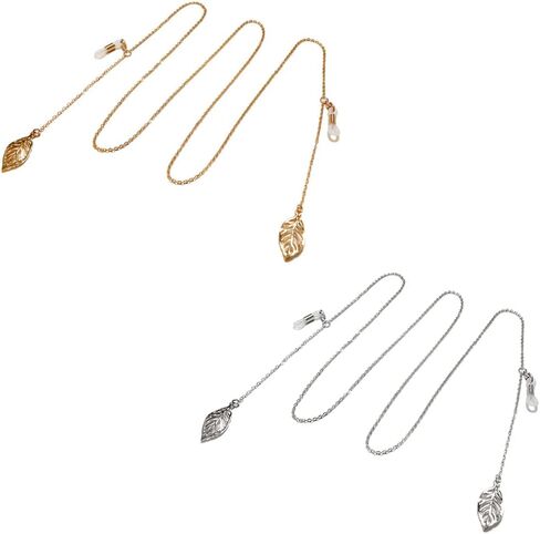 DNLKWGO Eyewear Retainer Chain Sunglasses Chain Neck Cord Decorated With Leaves Eyeglass Chains for Women in Saudi Arabia