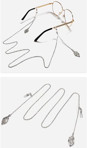 DNLKWGO Eyewear Retainer Chain Sunglasses Chain Neck Cord Decorated With Leaves Eyeglass Chains for Women in Saudi Arabia