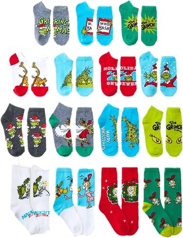 تقويم مجيء الجوارب لمدة 15 يومًا للأطفال من The Grinch - مقاس متوسط in Kuwait