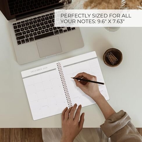 Beautiful 2025-2026 Monthly Planner and Calendar Book - To Do List Notebook That Easily Organizes Your Tasks to Boost Productivity - Runs From January 2025 Until December 2026 in Kuwait