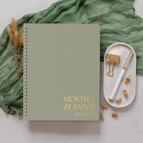 Beautiful 2025-2026 Monthly Planner and Calendar Book - To Do List Notebook That Easily Organizes Your Tasks to Boost Productivity - Runs From January 2025 Until December 2026 in Kuwait