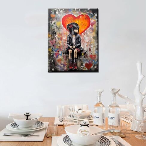 Tucocoo Colorful Graffiti Girl Paint by Numbers Oil Painting for Adults Kids Paint by Number Paint by Numbers for Adults Beginner Banksy DIY Paint Number Kits for Home Wall Decor16 x20 inch Frameless in Saudi Arabia