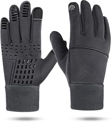 1 Pairs Winter Gloves for Men Women Cycling, Waterproof Gloves Warm Touchscreen Gloves for Cold Weather Thin Water-Resistant Windproof Non-Slip Gloves for Cycling Driving Running Hiking(Black,XL) in Saudi Arabia