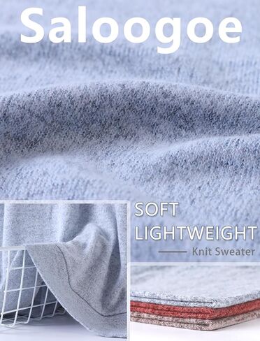 Saloogoe Long Sleeve Shirts for Women Dressy Casual Tops Pleated Front Lightweight Sweaters in Kuwait