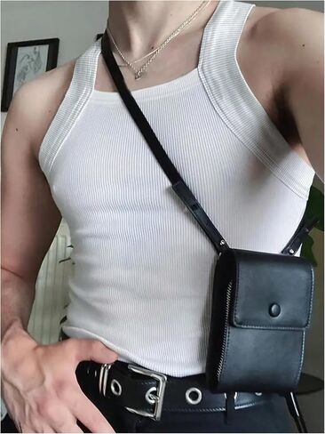 OYOANGLE Men's Square Neck Sleeveless Ribbed Knit Tank Top Slim Fit Solid Muscle Tops in Saudi Arabia