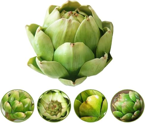 WESAPPINC Large Artificial Artichoke Fake Vegetables and Fruits for Kitchen Home Table Wedding Decorations (Green) in Saudi Arabia