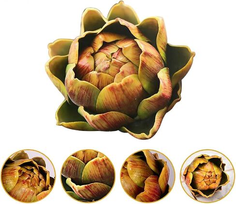 WESAPPINC Large Artificial Artichoke Fake Vegetables and Fruits for Kitchen Home Table Wedding Decorations (Green) in Saudi Arabia