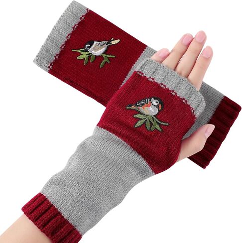 Fingerless Gloves for Women - Women's Knit Arm Warmers Fingerless Gloves Thumb Hole Gloves Mittens in Kuwait