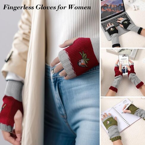 Fingerless Gloves for Women - Women's Knit Arm Warmers Fingerless Gloves Thumb Hole Gloves Mittens in Kuwait