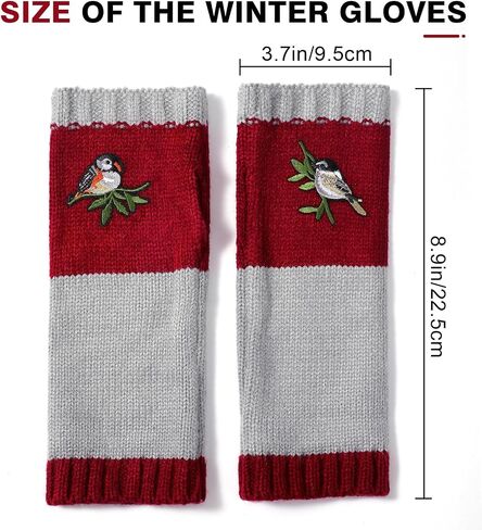 Fingerless Gloves for Women - Women's Knit Arm Warmers Fingerless Gloves Thumb Hole Gloves Mittens in Kuwait
