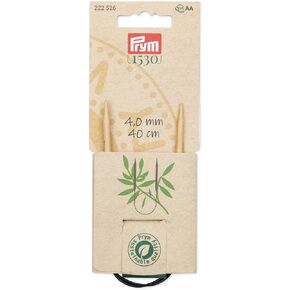 Prym 16" Circular Bamboo, 4mm Knitting Needles, Natural