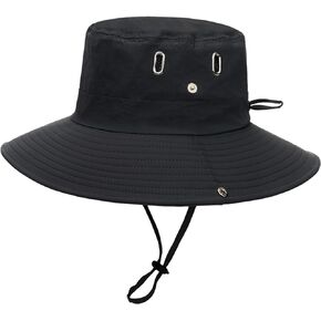 Wide Brim Fishing Sun Hat for Men Women - UPF 50+ UV Protection Packable Hiking Hat for Fishing Gardening Safari Beach