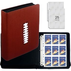 Performore Football Card Binder 9-Pockets Fits 450 Pockets, The Ultimate Football Zippered Ring Binder Card Holder Includes 25pages for sports trading cards. Organize and protect your cards like a pro