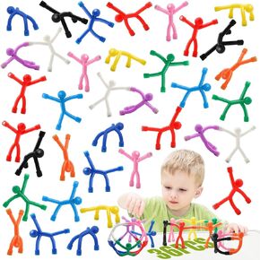 24Pcs Magnetic Toys, Magnet Men for Travel Toys, Fridge Magnets Funny, Cute Magnets for Kids and Adults, Magnetic People Colorful Mini Toys for Refrigerator, Whiteboard, Desk Decoration