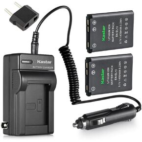 Kastar Battery (2-Pack) and Charger Kit for EN-EL10 MH-63 Work with Coolpix S60, S80, S200, S210, S220, S230, S500, S510, S520, S570, S600, S700, S3000, S4000, S5100 Cameras