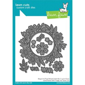 Lawn Fawn LF2795 Magic Iris Floral Wreath Add-On Dies