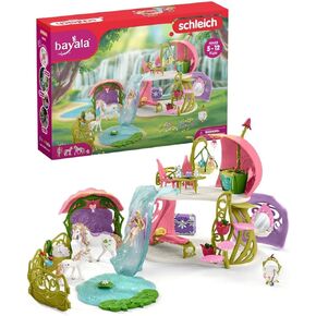 Schleich bayala, Fairy and Unicorn Gifts for Girls and Boys, Glittering Flower Dollhouse with Fairy, Unicorn, and Accessories, Ages 5+