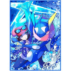 50ct (Kamisato Ayaka) Holographic Standard Size Cards for MTG/TCG/PTCG Art Anime Printing Card Sleeves Protectors 66x91mm (A07)